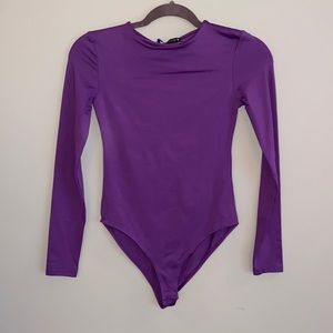 Purple Crew neck bodysuit